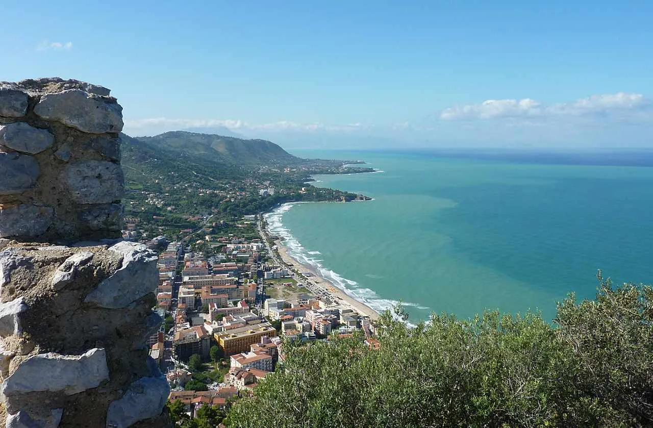 Cefalu coast Mediterranean beach sea view
