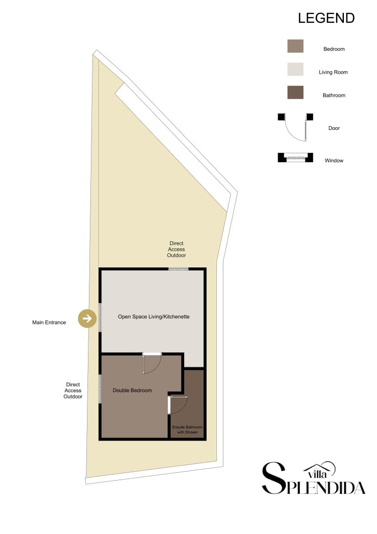 Villa Splendida guest house floor plan layout showing room configuration and spaces